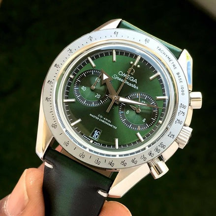 OM Speedmaster 57 Co-Axial Master Chronograph Green Edition Mens Watch