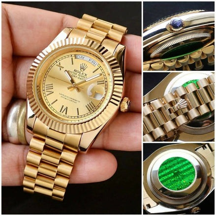RX full gold mens automatic watch day-date